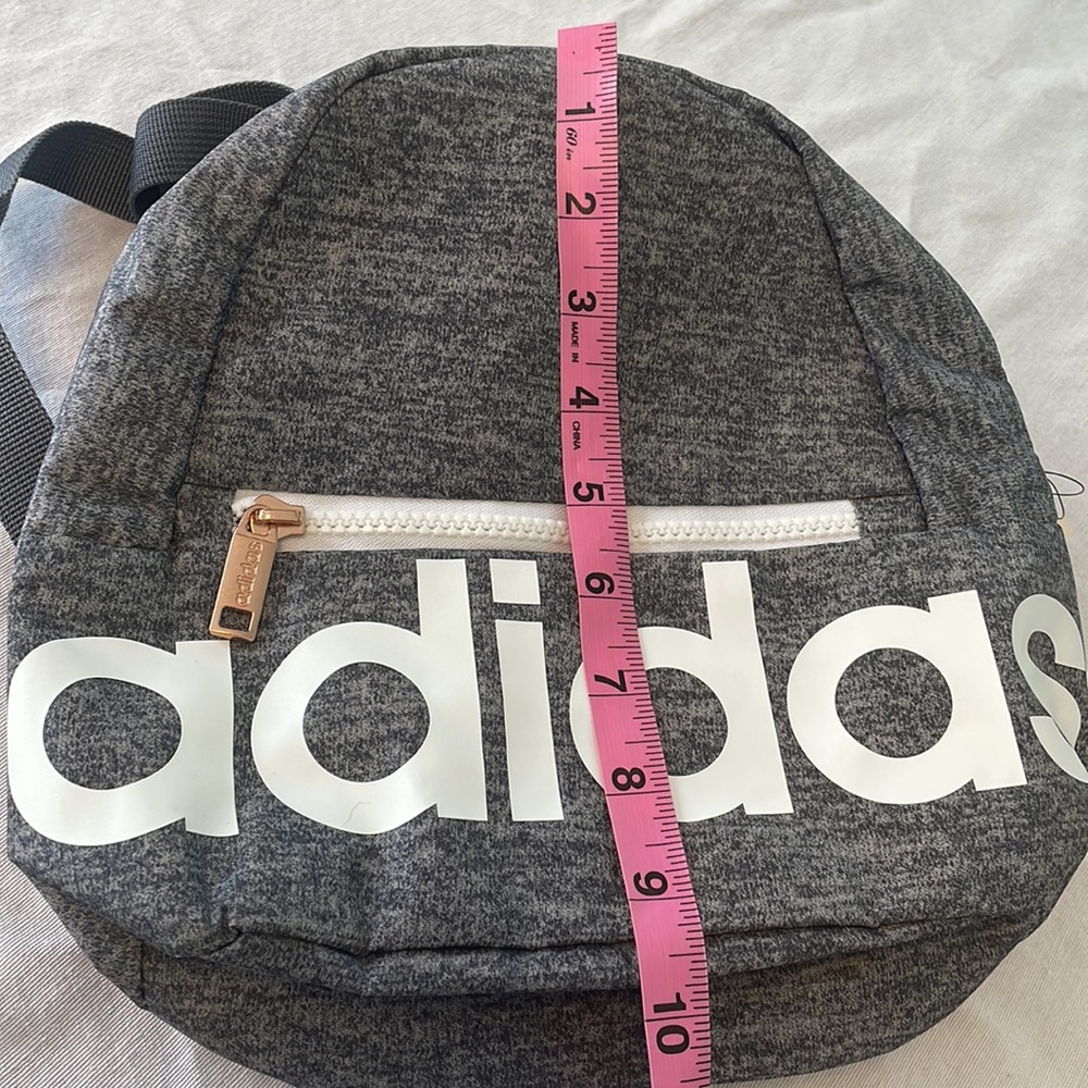 NWT Adidas Linear Mini Backpack grey/white - Picture 8 of 10